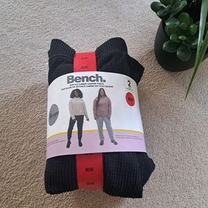 New! Bench Waffle Cargo Lounge Pants 2 Pack Women's Medium Grey Black Casual